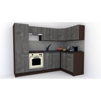 Bucatarie de Colt GENA NEW 1 DR. 140-250, Cu Corp de Cuptor, Wenge / Decor K352